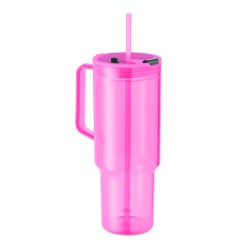 Vaso de RPET con pajita Mugora 1200 ml