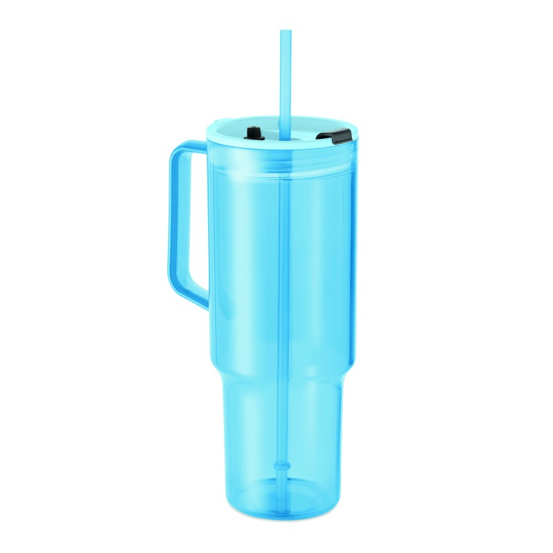 Vaso de RPET con pajita Mugora 1200 ml
