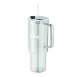 Vaso de RPET con pajita Mugora 1200 ml