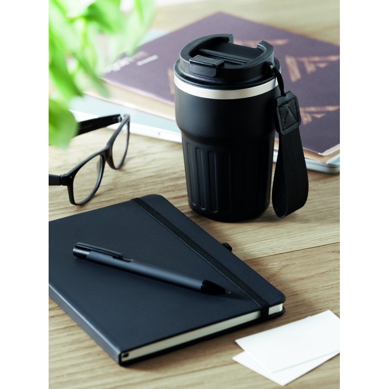 Set de regalo de libreta, bolígrafo y vaso Engage