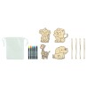 Set de pintura infantil con colgadores de madera Thezoo