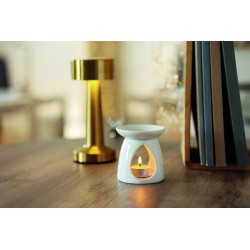 Quemador de aromas de cerámica con vela Sagrada