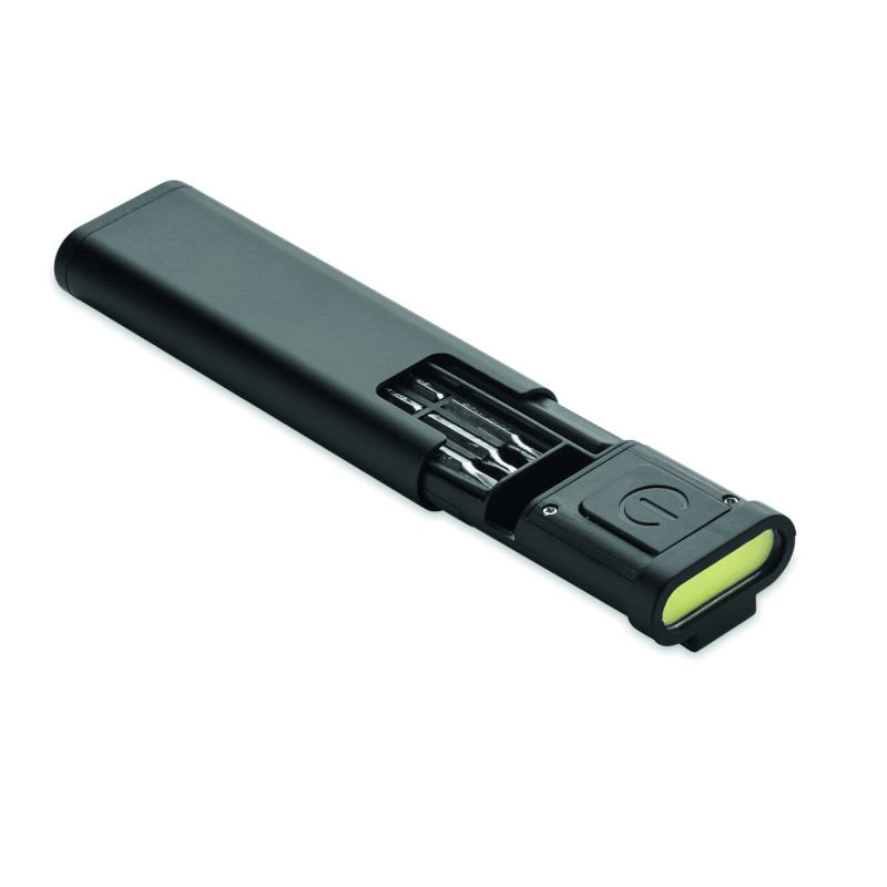 Linterna COB con set de destornilladores Scrudrive