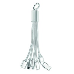 Llavero con cable de carga y hub USB Hublue