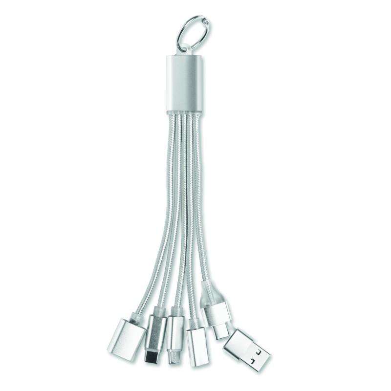 Llavero con cable de carga y hub USB Hublue
