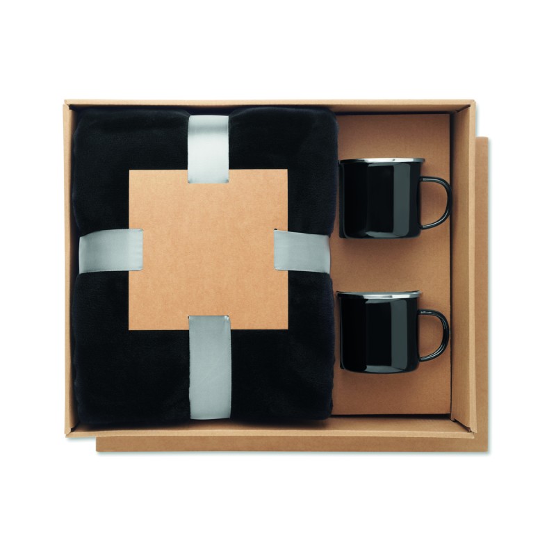 Set de manta polar y 2 tazas Agradable