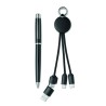 Set de bolígrafo y llavero con cable de carga Intwos