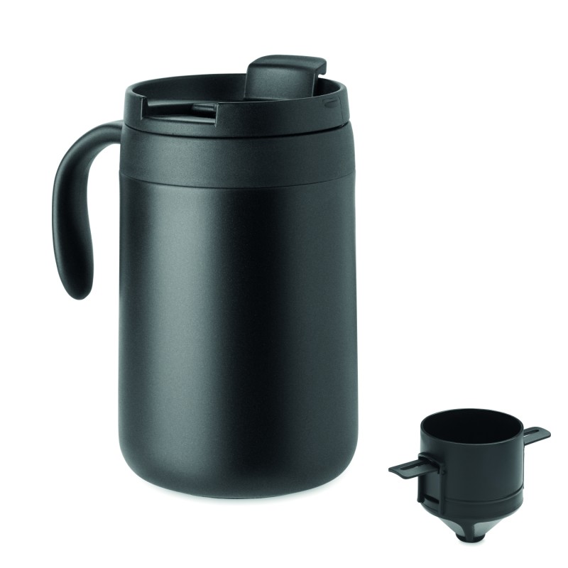 Taza de doble pared con filtro de café Cafetito 450 ml