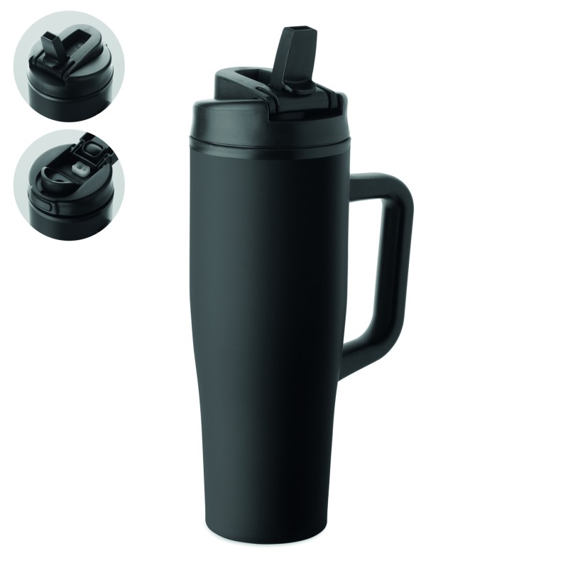 Vaso de doble pared con pajita Atlanta 900 ml