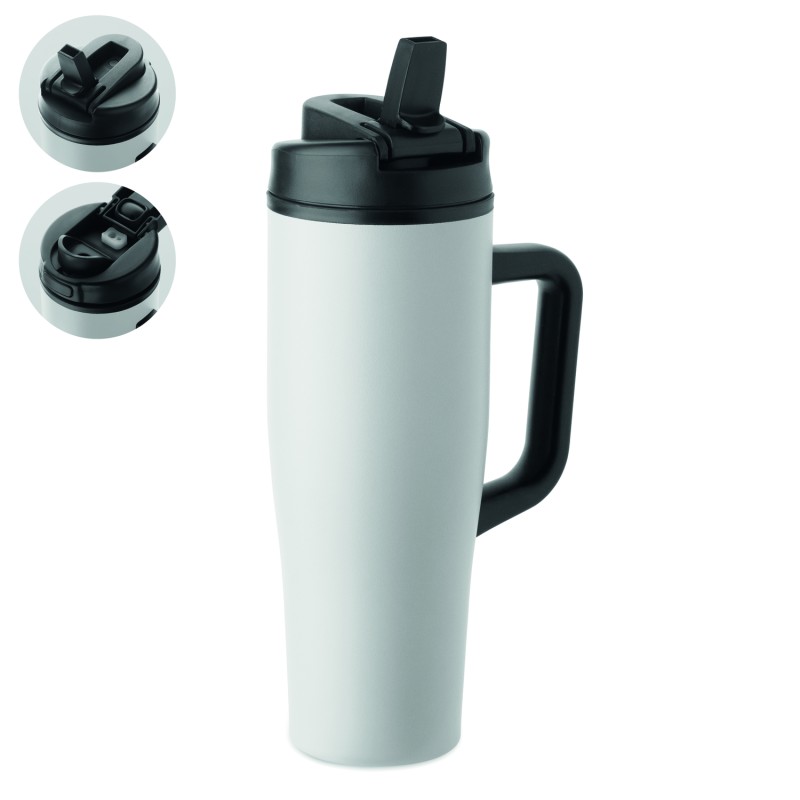 Vaso de doble pared con pajita Atlanta 900 ml