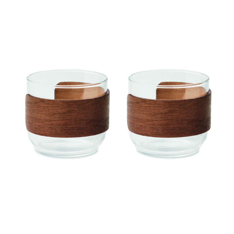 Set de 2 vasos de café de cristal Bogota Set