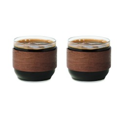 Set de 2 vasos de café de cristal Bogota Set