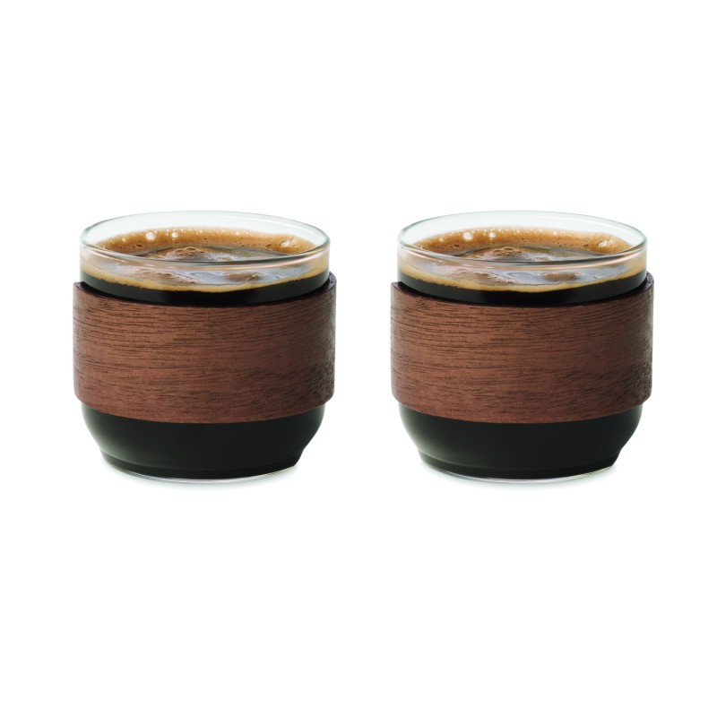 Set de 2 vasos de café de cristal Bogota Set