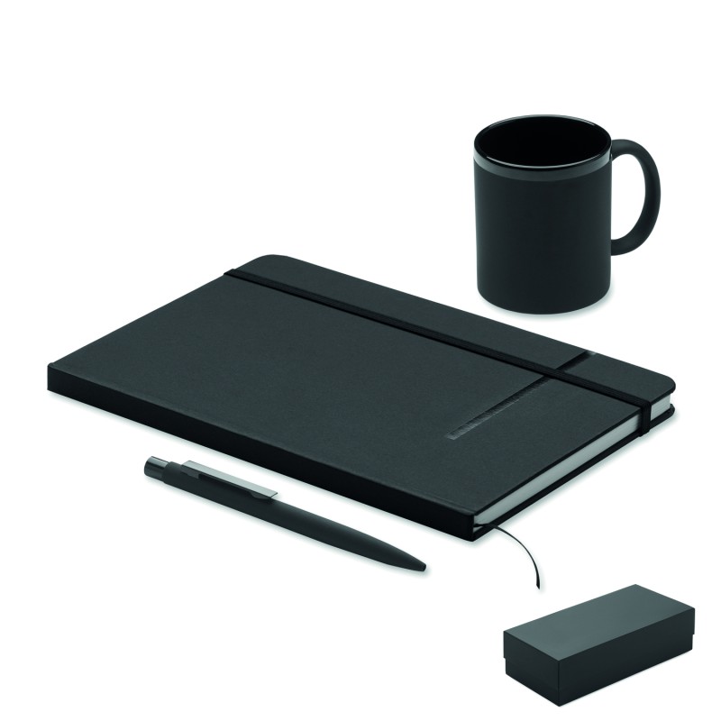 Set de regalo con libreta, bolígrafo y taza Readyset