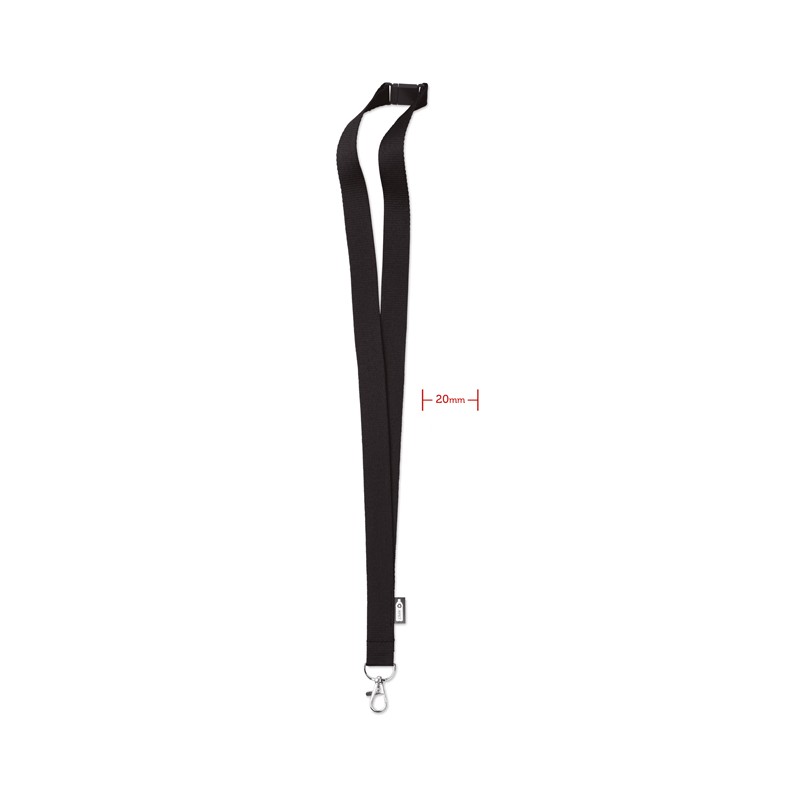 Lanyard de RPET Lany RPET 20 mm