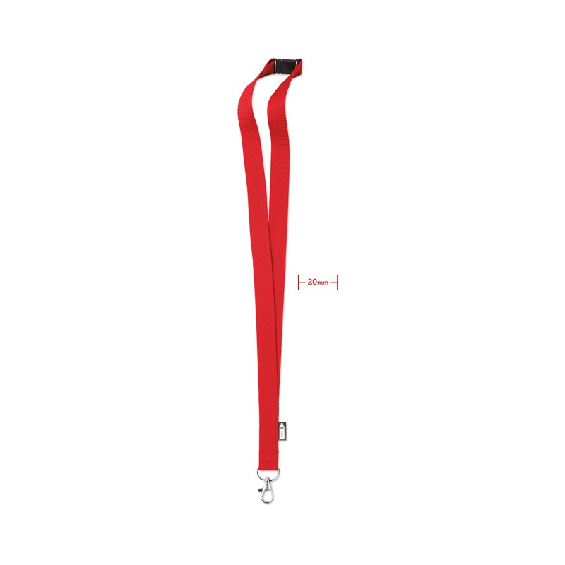 Lanyard de RPET Lany RPET 20 mm