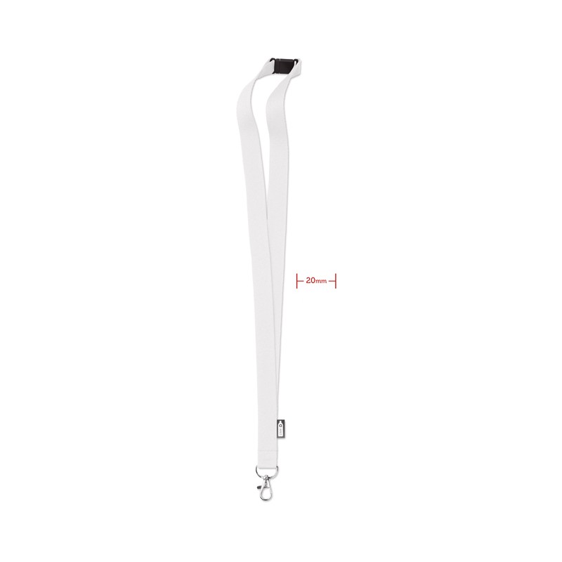 Lanyard de RPET Lany RPET 20 mm
