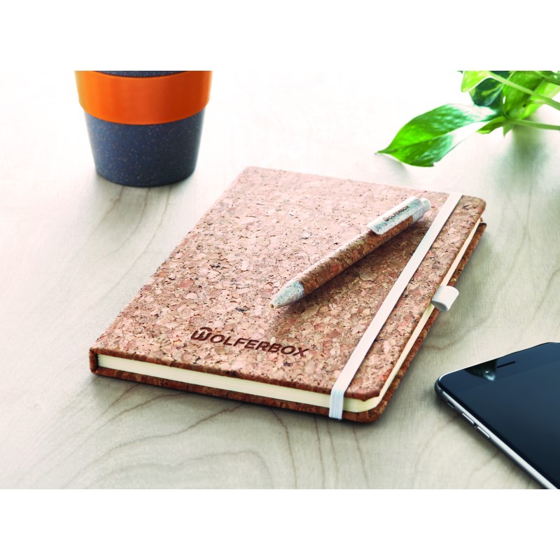 Set de libreta A5 y bolígrafo de corcho Suber Set