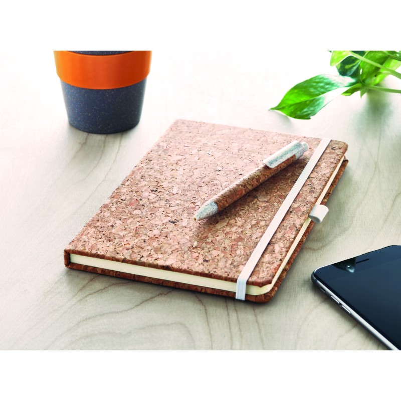 Set de libreta A5 y bolígrafo de corcho Suber Set