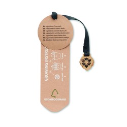 Marcapáginas con semillas de pino Growbookmark