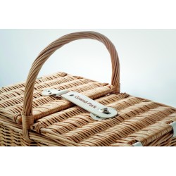 Cesta de picnic de mimbre para 4 personas Mimbre Plus