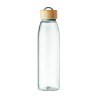 Botella de cristal con tapa de bambú Fjord White 500 ml