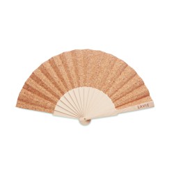 Abanico de madera y tela de corcho Fanny Cork