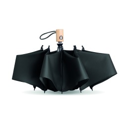 Paraguas automático de RPET con mango de bambú Leeds 23"