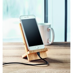 Soporte cargador inalámbrico de bambú Whippy Plus
