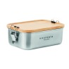 Fiambrera de acero con tapa de bambú Sonabox 750 ml