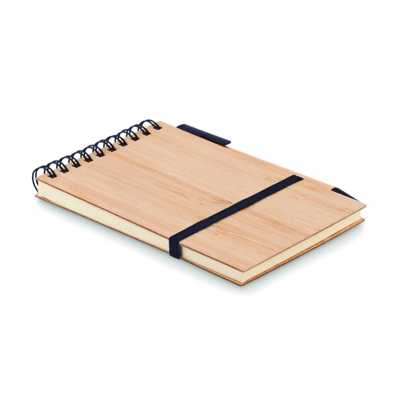 Libreta A6 de bambú con bolígrafo Sonorabam