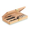 Set de herramientas de 21 piezas en estuche de bambú Gallaway