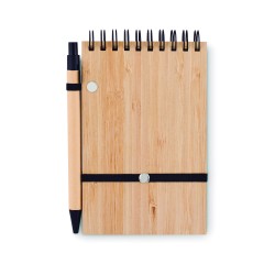 Libreta A6 de bambú con bolígrafo Sonorabam