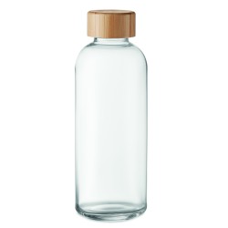 Botella de cristal con tapa...