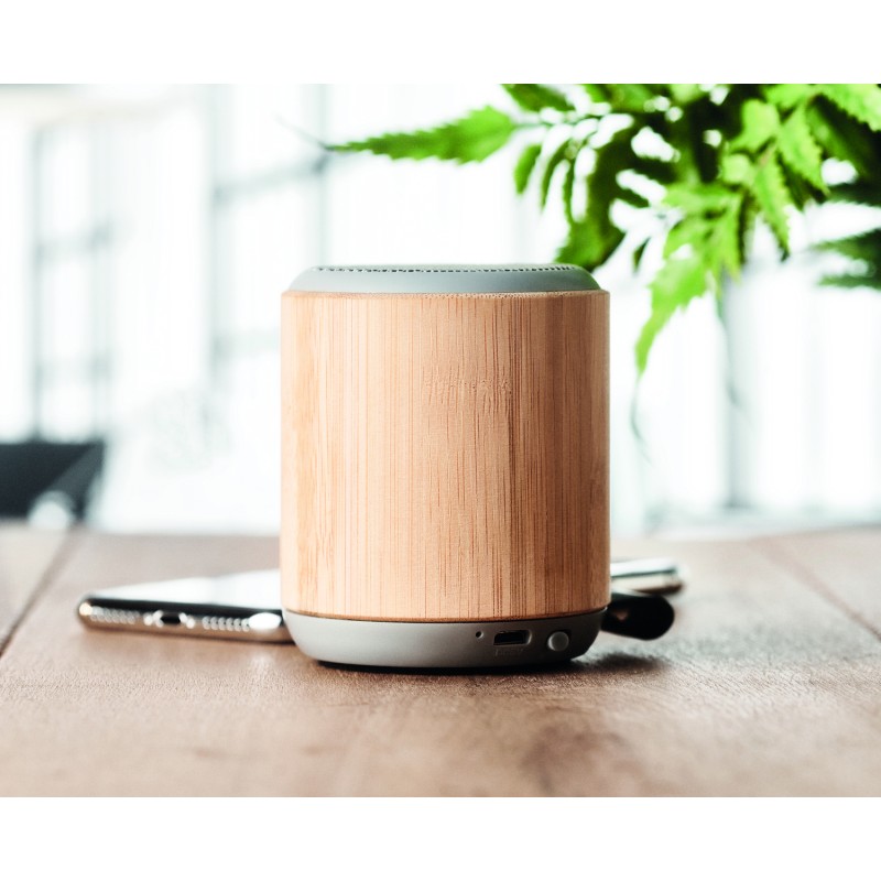 Altavoz inalámbrico de bambú Rugli