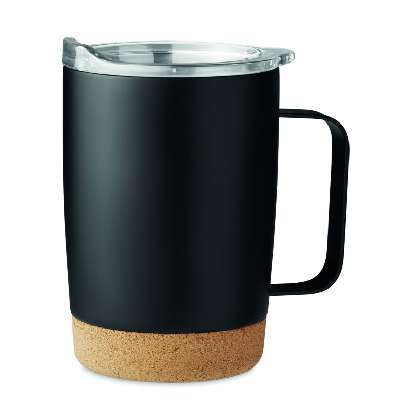 Vaso de doble pared con base de corcho Ruby 300 ml