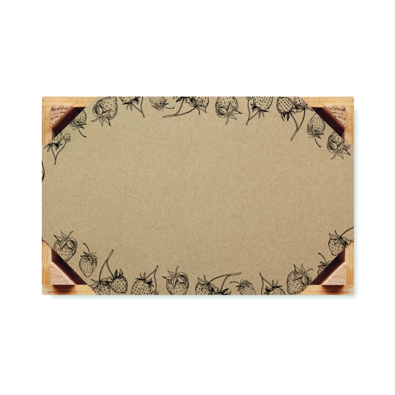 Kit de cultivo de fresas en caja de madera Strawberry