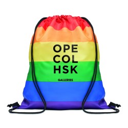 Mochila de cuerdas RPET arcoíris Bow