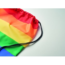 Mochila de cuerdas RPET arcoíris Bow