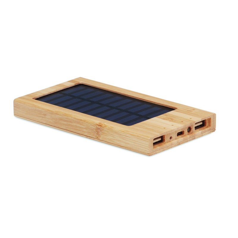 Powerbank solar de bambú Arena Solar 4000 mAh