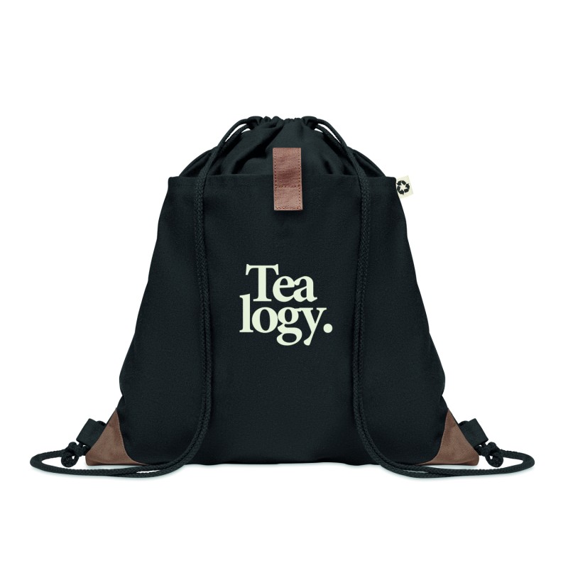 Mochila de cuerdas de algodón reciclado Panda Bag
