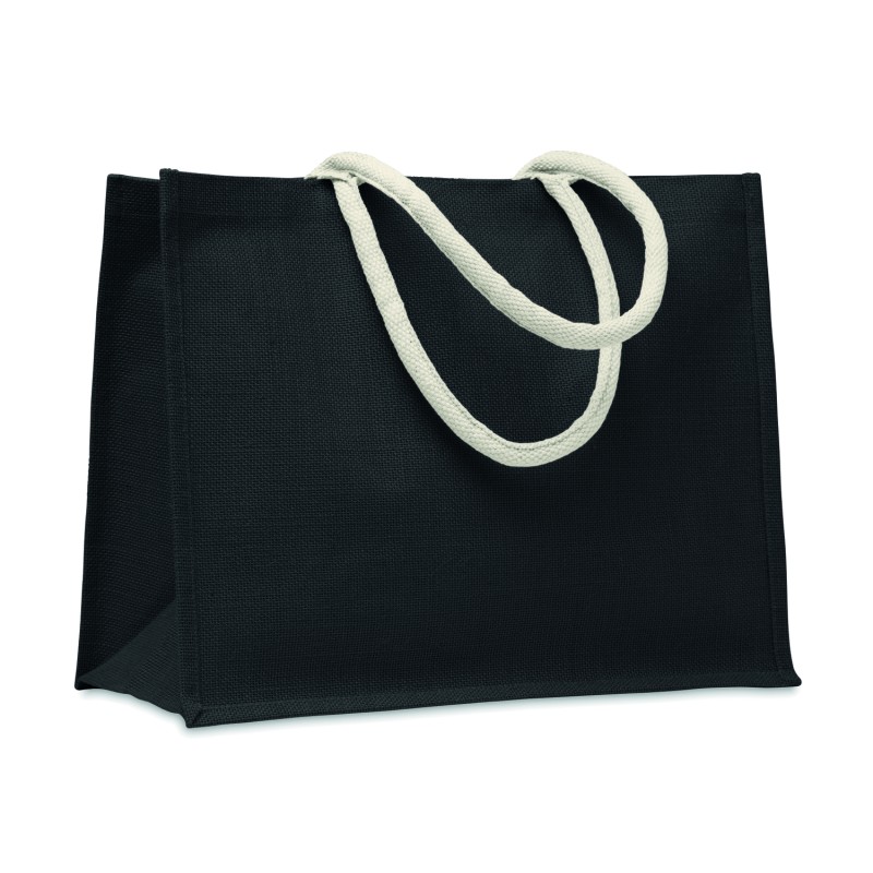 Bolsa de yute con asas de algodón Aura