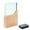Trofeo de cristal con base de madera Zeal