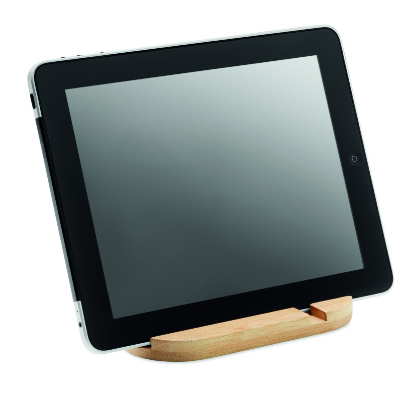 Soporte de bambú para tablet y móvil Robin