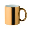 Taza de cerámica con acabado metálico Holly 300 ml