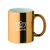 Taza de cerámica con acabado metálico Holly 300 ml