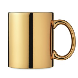 Taza de cerámica con acabado metálico Holly 300 ml
