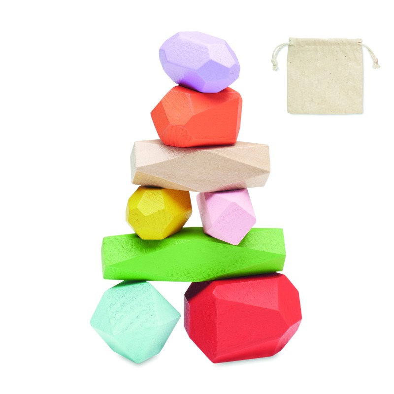 Juego de piedras apilables de madera Dolmen