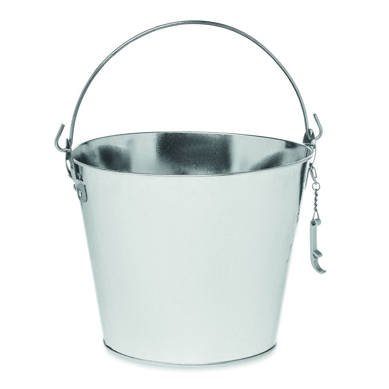 Cubo de cerveza metálico con abridor Bucky 4 L