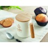 Taza de porcelana con tapa de bambú Majest 380 ml